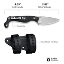 CIVIVI SŌKN Fixed Blade Knife G10 Handle (2.82" Nitro - V Blade) C22027 - 1