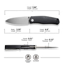 CIVIVI Sokoke Front Flipper & Thumb Stud Knife G10 Handle (3.35" 14C28N Blade) C22007 - 1 - CIVIVI