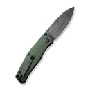 CIVIVI Sokoke Front Flipper & Thumb Stud Knife Micarta Handle (3.35" Damascus Blade) C22007 - DS2 - CIVIVI