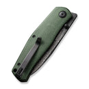 CIVIVI Sokoke Front Flipper & Thumb Stud Knife Micarta Handle (3.35" Damascus Blade) C22007 - DS2 - CIVIVI