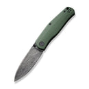 CIVIVI Sokoke Front Flipper & Thumb Stud Knife Micarta Handle (3.35" Damascus Blade) C22007 - DS2 - CIVIVI