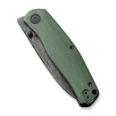 CIVIVI Sokoke Front Flipper & Thumb Stud Knife Micarta Handle (3.35" Damascus Blade) C22007 - DS2 - CIVIVI