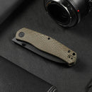 CIVIVI Sokoke Front Flipper & Thumb Stud Knife Micarta Handle (3.35" 14C28N Blade) C22007 - 2 - CIVIVI