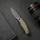 CIVIVI Sokoke Front Flipper & Thumb Stud Knife Micarta Handle (3.35" 14C28N Blade) C22007 - 2 - CIVIVI