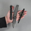 CIVIVI Sokoke Front Flipper & Thumb Stud Knife Micarta Handle (3.35" Damascus Blade) C22007 - DS1 - CIVIVI