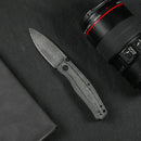CIVIVI Sokoke Front Flipper & Thumb Stud Knife Micarta Handle (3.35" Damascus Blade) C22007 - DS1 - CIVIVI