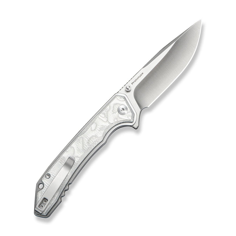 CIVIVI Spherion Flipper & Thumb Stud & Button Lock Knife G10 With Aluminum Foil Handle (3.45" Satin Finished Nitro - V Blade) C25039 Sample2