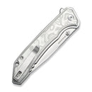 CIVIVI Spherion Flipper & Thumb Stud & Button Lock Knife G10 With Aluminum Foil Handle (3.45" Satin Finished Nitro - V Blade) C25039 Sample2