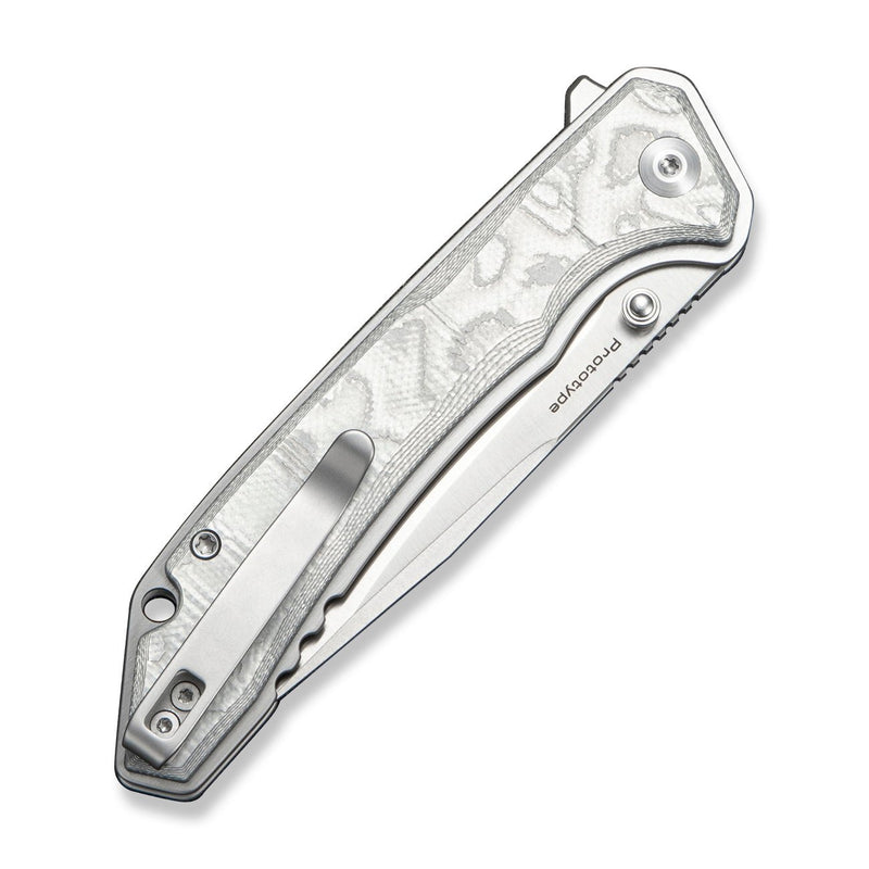 CIVIVI Spherion Flipper & Thumb Stud & Button Lock Knife G10 With Aluminum Foil Handle (3.45" Satin Finished Nitro - V Blade) C25039 Sample2