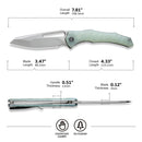 CIVIVI Spiny Dogfish Thumb Hole Knife G10 Handle (3.47" 14C28N Blade) C22006 - 2 - CIVIVI