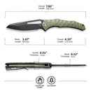 CIVIVI Spiny Dogfish Thumb Hole Knife G10 Handle (3.47" 14C28N Blade) C22006 - 3 - CIVIVI