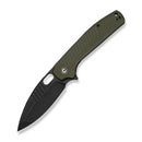 CIVIVI Spooky Flipper & Thumb Hole Knife OD Green Coarse G10 Handle (3.72" Black Stonewashed 14C28N Blade) C25022A Sample1 - CIVIVI