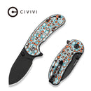 CIVIVI Squib Flipper & Thumb Stud Knife Micarta Handle (2.28" Black Stonewashed Nitro - V Blade) C25117 Sample2 - CIVIVI