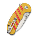 CIVIVI Squib Flipper & Thumb Stud Knife Yellow & Red G10 Handle (2.28" Satin Finished Nitro - V Blade) C25117 Sample1 - CIVIVI