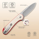 CIVIVI StellarQuill Pen & Button Lock Elementum II Flipper Knife Combo Gift Pack C23049 - CIVIVI