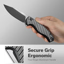 CIVIVI Stormhowl Flipper & Button Lock Knife Aluminum Handle (3.3" Nitro - V Blade) C23040B - 1 - CIVIVI