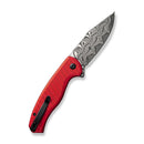 CIVIVI Stormhowl Flipper & Button Lock Knife Aluminum Handle (3.3" Damascus Blade) C23040B - DS1 - CIVIVI