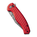 CIVIVI Stormhowl Flipper & Button Lock Knife Aluminum Handle (3.3" Damascus Blade) C23040B - DS1 - CIVIVI