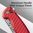 CIVIVI Stormhowl Flipper & Button Lock Knife Aluminum Handle (3.3" Damascus Blade) C23040B - DS1 - CIVIVI