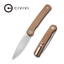 CIVIVI Stylum Front Flipper & Slip Joint Knife Micarta Handle (2.96" 10Cr15CoMoV Blade) C20010B - A - CIVIVI