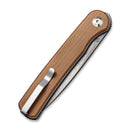 CIVIVI Stylum Front Flipper & Slip Joint Knife Micarta Handle (2.96" 10Cr15CoMoV Blade) C20010B - A - CIVIVI