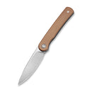 CIVIVI Stylum Front Flipper & Slip Joint Knife Micarta Handle (2.96" 10Cr15CoMoV Blade) C20010B - A - CIVIVI