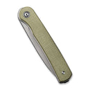 CIVIVI Stylum Front Flipper & Slip Joint Knife Micarta Handle (2.96" 10Cr15CoMoV Blade) C20010B - B - CIVIVI