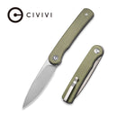 CIVIVI Stylum Front Flipper & Slip Joint Knife Micarta Handle (2.96" 10Cr15CoMoV Blade) C20010B - B - CIVIVI