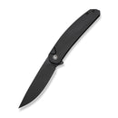 CIVIVI Sylvara Flipper & Button Lock Knife Black Aluminum Handle (3.66" Black Stonewashed Nitro - V Blade) C25024 Sample1