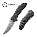 CIVIVI Synergy3 Flipper Knife G10 & Carbon Fiber Handle (3.24" Damascus Blade) C20075A - DS1 - CIVIVI