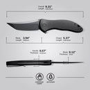 CIVIVI Synergy4 Flipper Knife G10 Handle (3.94" Nitro - V Blade) C21018B - 1 - CIVIVI