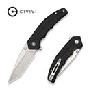 CIVIVI Tactron Flipper & Thumb Stud Knife Black G10 Handle (3.2" Stonewashed Nitro - V Blade) C25049 Sample1 - CIVIVI
