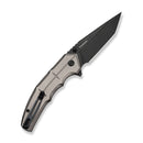 CIVIVI Tactron Flipper & Thumb Stud Knife Gray Aluminum Handle (3.2" Black Stonewashed Nitro - V Blade) C25049 Sample2 - CIVIVI