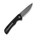 CIVIVI Tarask Flipper & Thumb Stud & Button Lock Knife Black G10 Handle (2.96" Gray Stonewashed Nitro - V Blade) C25023C - 1
