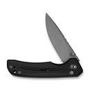 CIVIVI Tarask Flipper & Thumb Stud & Button Lock Knife Black G10 Handle (2.96" Gray Stonewashed Nitro - V Blade) C25023C - 1