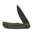 CIVIVI Tarask Flipper & Thumb Stud & Button Lock Knife OD Green G10 Handle (2.96" Black Stonewashed Nitro - V Blade) C25023C - 2
