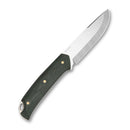 CIVIVI Thaloryn Fixed Blade Knife Green Canvas Micarta Handle (4.1" Satin Finished AEB-L Blade) C25082 Sample4, With 1PC Brown Leather Sheath and 1PC Black Lanyard - CIVIVI