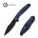 CIVIVI Thraxen Black & Blue & Purple G10 Handle (3.44" Black Stonewashed Nitro - V Blade) C25081 Sample1 - CIVIVI