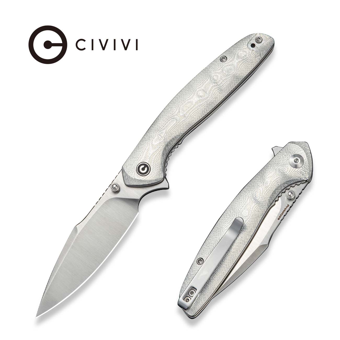 CIVIVI Thraxen Flipper & Thumb Stud Knife G10 With Aluminum Foil Handl
