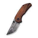 CIVIVI Thug 2 Thumb Stud Knife Wood Handle (2.69" Damascus Blade) C20028C - DS1 - CIVIVI