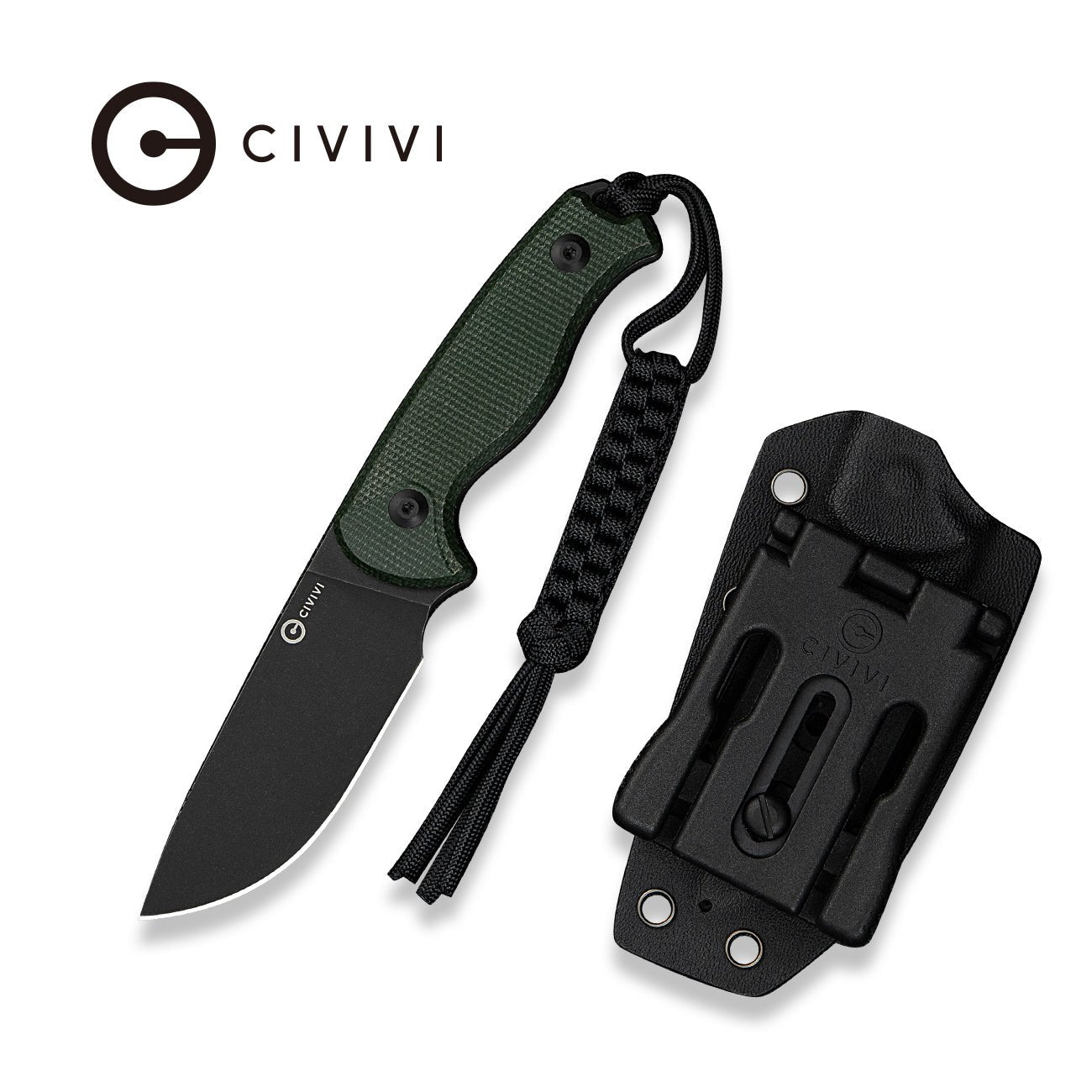 CIVIVI Timberbark Fixed Blade Knife with Micarta Handle