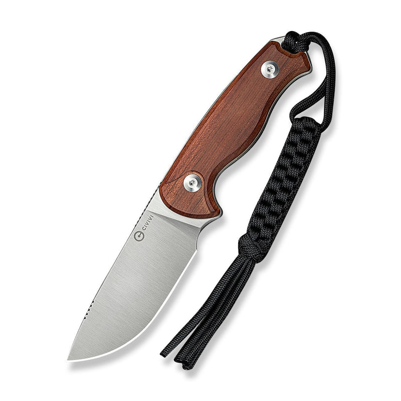 CIVIVI Timberbark Fixed Blade Knife - Wood Handle