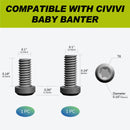 CIVIVI Titanium Pocket Clip for Baby Banter Knife, with 2PCS Titanium Screws T003B (Black)