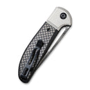 CIVIVI Trailblazer Slip Joint & Thumb Hole Knife Carbon Fiber & G10 & Stainless Steel Handle (2.97" Damascus Blade) C2018DS - 1 - CIVIVI