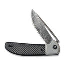 CIVIVI Trailblazer Slip Joint & Thumb Hole Knife Carbon Fiber & G10 & Stainless Steel Handle (2.97" Damascus Blade) C2018DS - 1 - CIVIVI