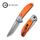 CIVIVI Trailblazer Slip Joint & Thumb Hole Knife G10 & Stainless Steel Handle (2.97" 14C28N Blade) C2018A - CIVIVI