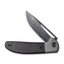 CIVIVI Trailblazer XL Slip Joint & Thumb Hole Knife Carbon Fiber & G10 & Stainless Steel Handle (3.46" Damascus Blade) C2101DS - 1 - CIVIVI