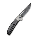 CIVIVI Trailblazer XL Slip Joint & Thumb Hole Knife Carbon Fiber & G10 & Stainless Steel Handle (3.46" Damascus Blade) C2101DS - 1 - CIVIVI