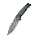 CIVIVI Tranquil Flipper & Thumb Stud Knife Micarta Handle (3.7" Damascus Blade) C23027 - DS1 - CIVIVI