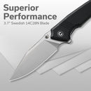 CIVIVI Tranquil Flipper & Thumb Stud Knife G10 Handle (3.7" 14C28N Blade) C23027 - 1 - CIVIVI